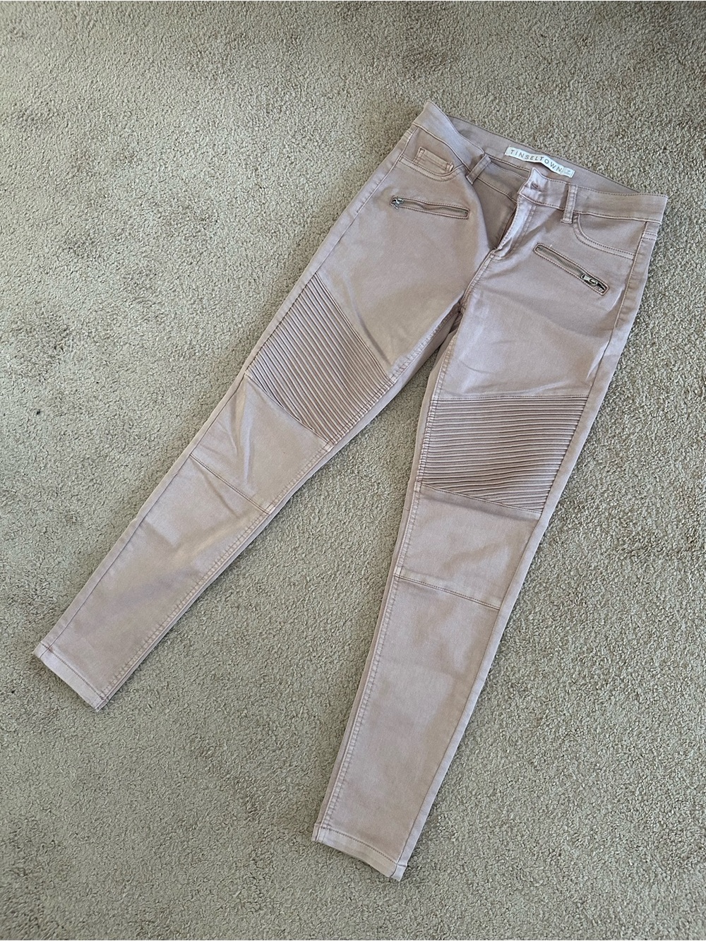 Tinseltown Dusty Rose High-Rise Skinny Jeans